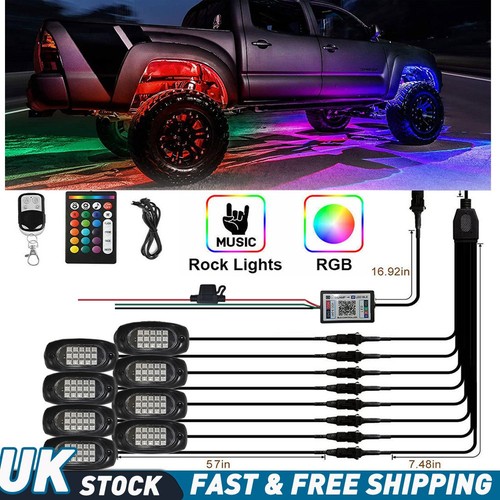 8pcs rgb led - 8pcs, lights
