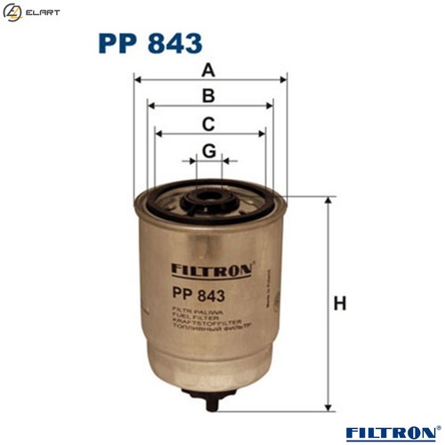 Fuel filter 843 for renault - pp,