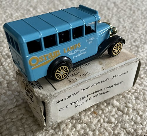 Corgi blue bedford bus osram - corgi,