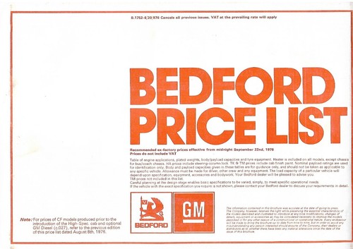 Truck price list bedford - truck,